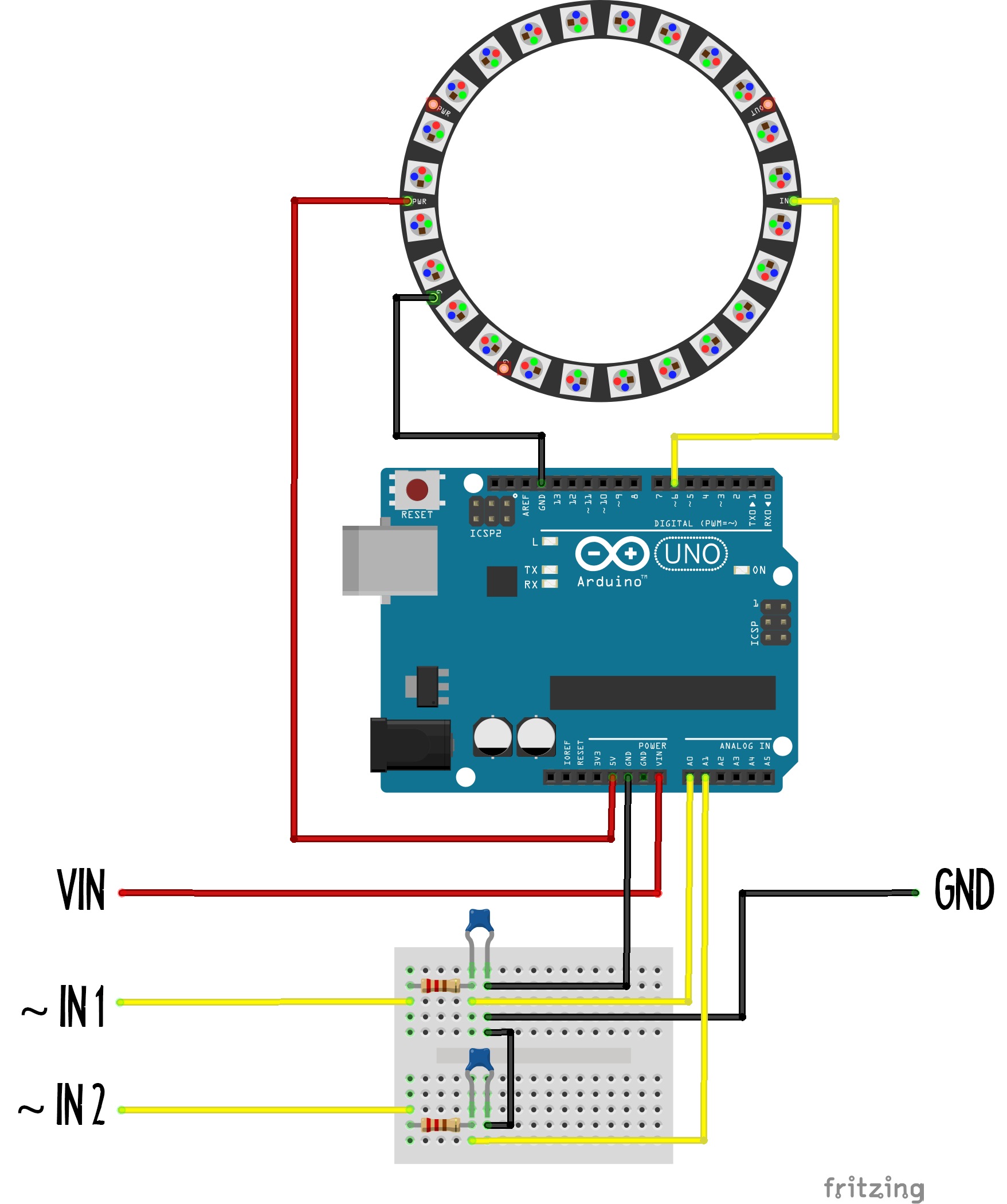 LED ring output